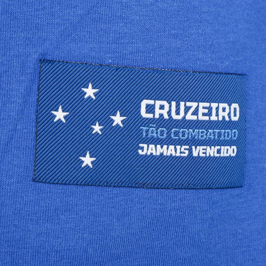 Camiseta Baby Look Cruzeiro Casual Feminina - Azul Royal - Image 4
